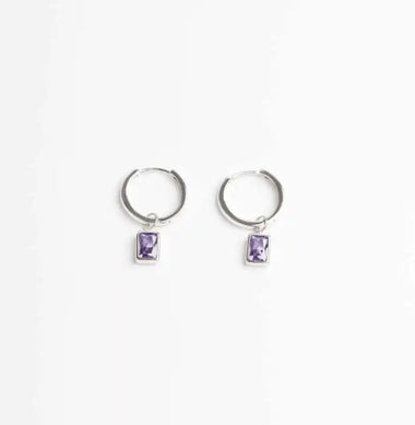 Rosy Earrings – Silver with Lilac