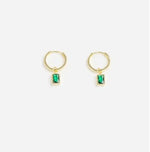 Rosy Earrings – Gold with Green