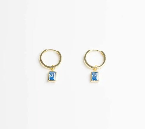 Rosy Earrings – Gold with Blue