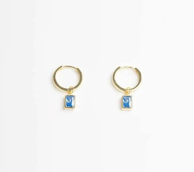 Rosy Earrings – Gold with Blue