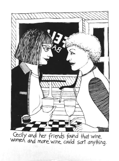 Cecily Tea Towel - Wine and women