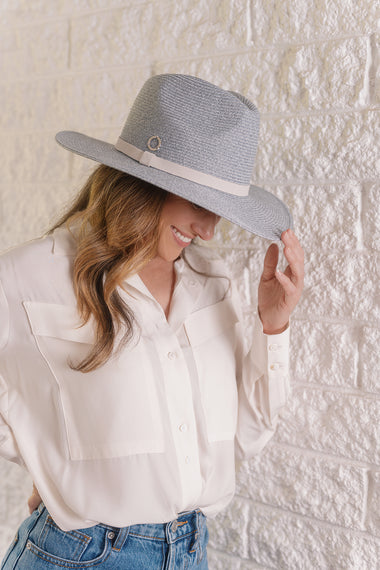 Lily Panama Hat with leather band