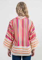 Stripe Crochet Detail Jacket by Trisha Tyler