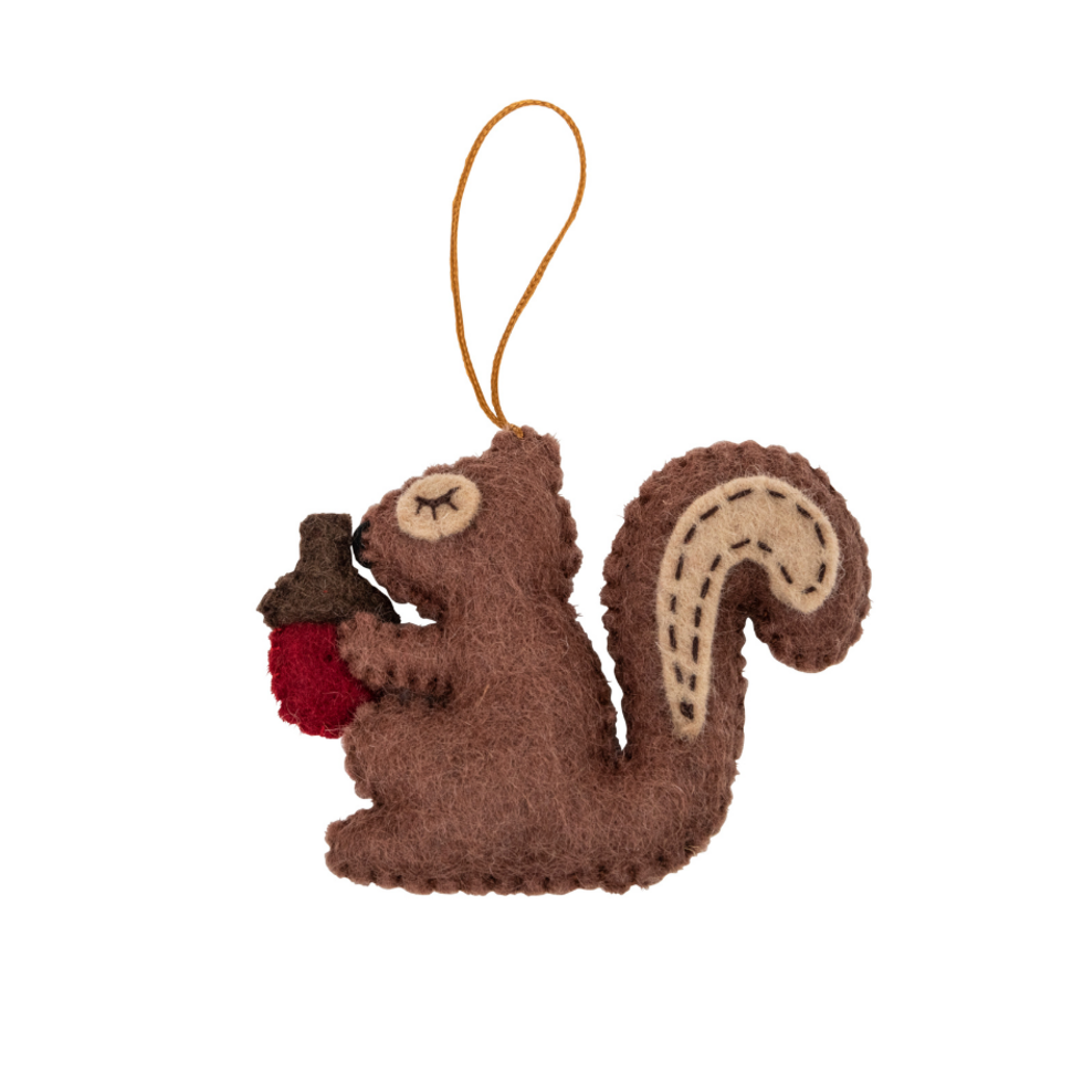 Pashom Hanging Christmas squirrel with acorn
