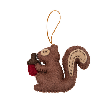 Pashom Hanging Christmas squirrel with acorn
