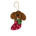 Pashom Cocker Spaniel in Stocking hanging decoration
