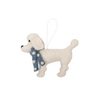 Pashom French Poodle with blue scarf decoration