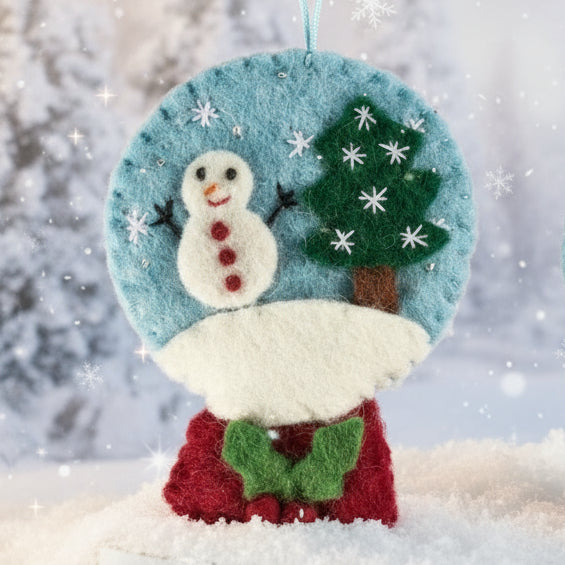 Pashom Snowman in Snowglobe hanging decoration