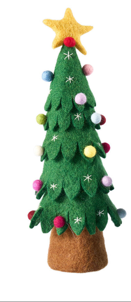 Pashom Standing Large Christmas Tree Decoration with star and decorations