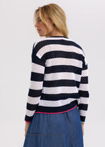 Zacket & Plover Pointelle Zip Cardigan - Navy