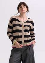 Zacket & Plover Pointelle Zip Cardigan - Navy