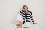 Zacket & Plover Pointelle Zip Cardigan - Navy