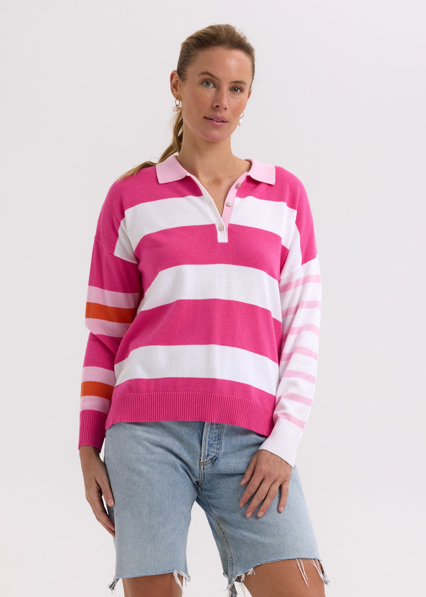 Zacket & Plover Blah Blah Rugby Top - Pink
