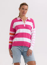Zacket & Plover Blah Blah Rugby Top - Pink