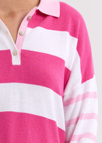 Zacket & Plover Blah Blah Rugby Top - Pink