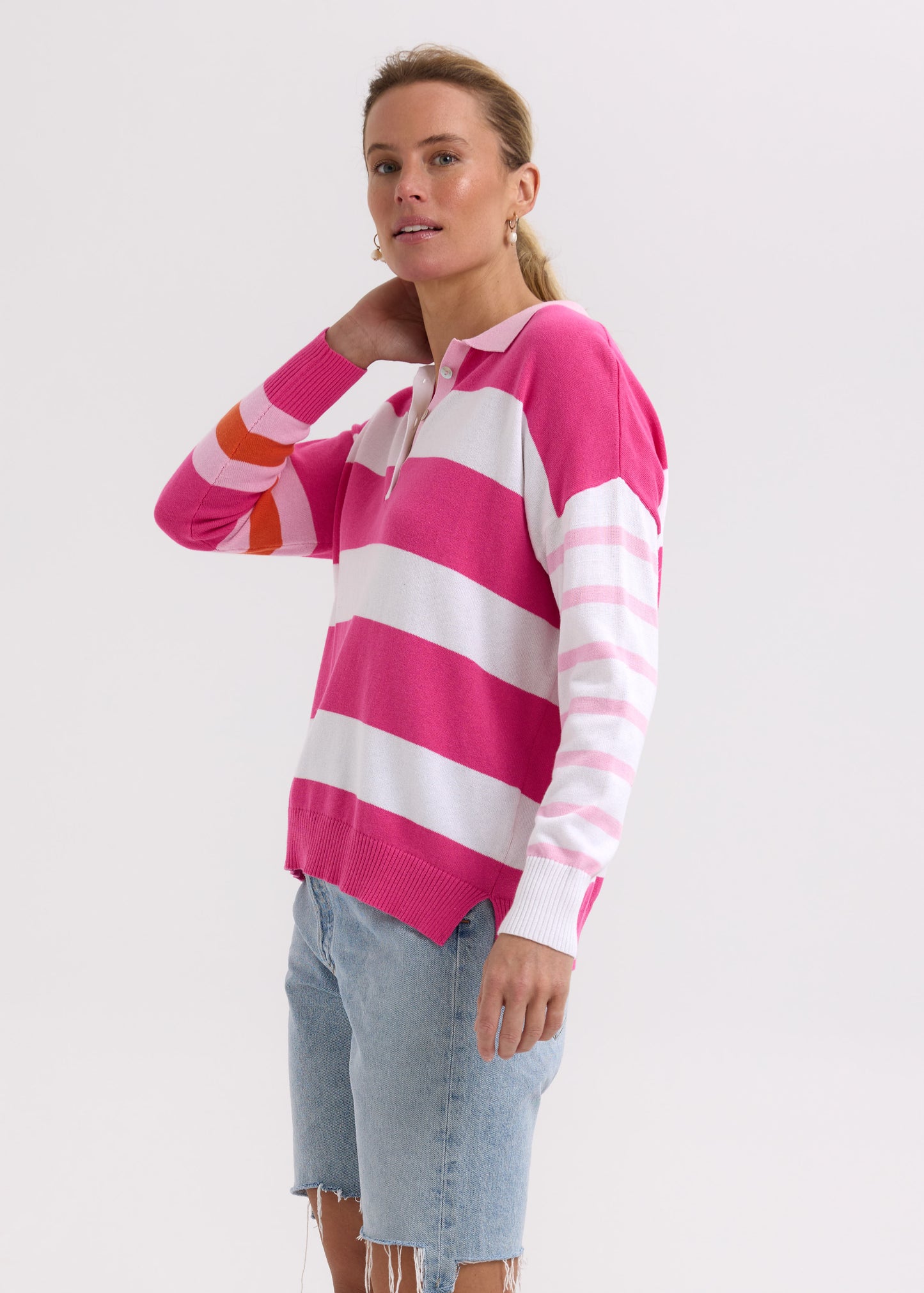 Zacket & Plover Blah Blah Rugby Top - Pink