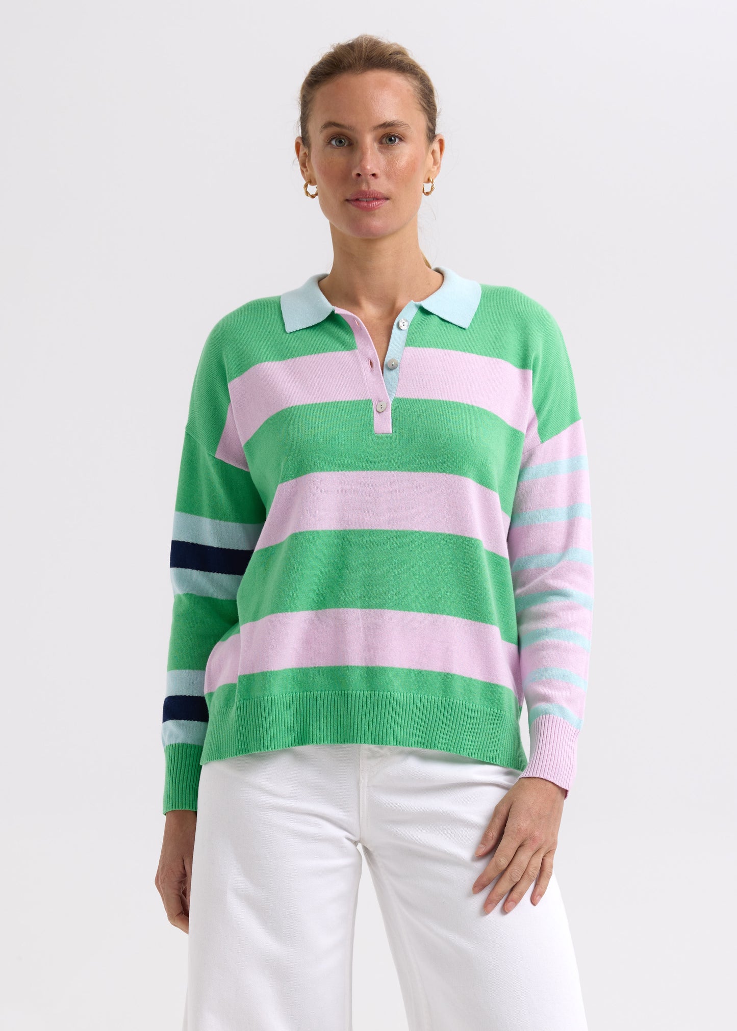 Zacket & Plover Blah Blah Rugby Top - Pink