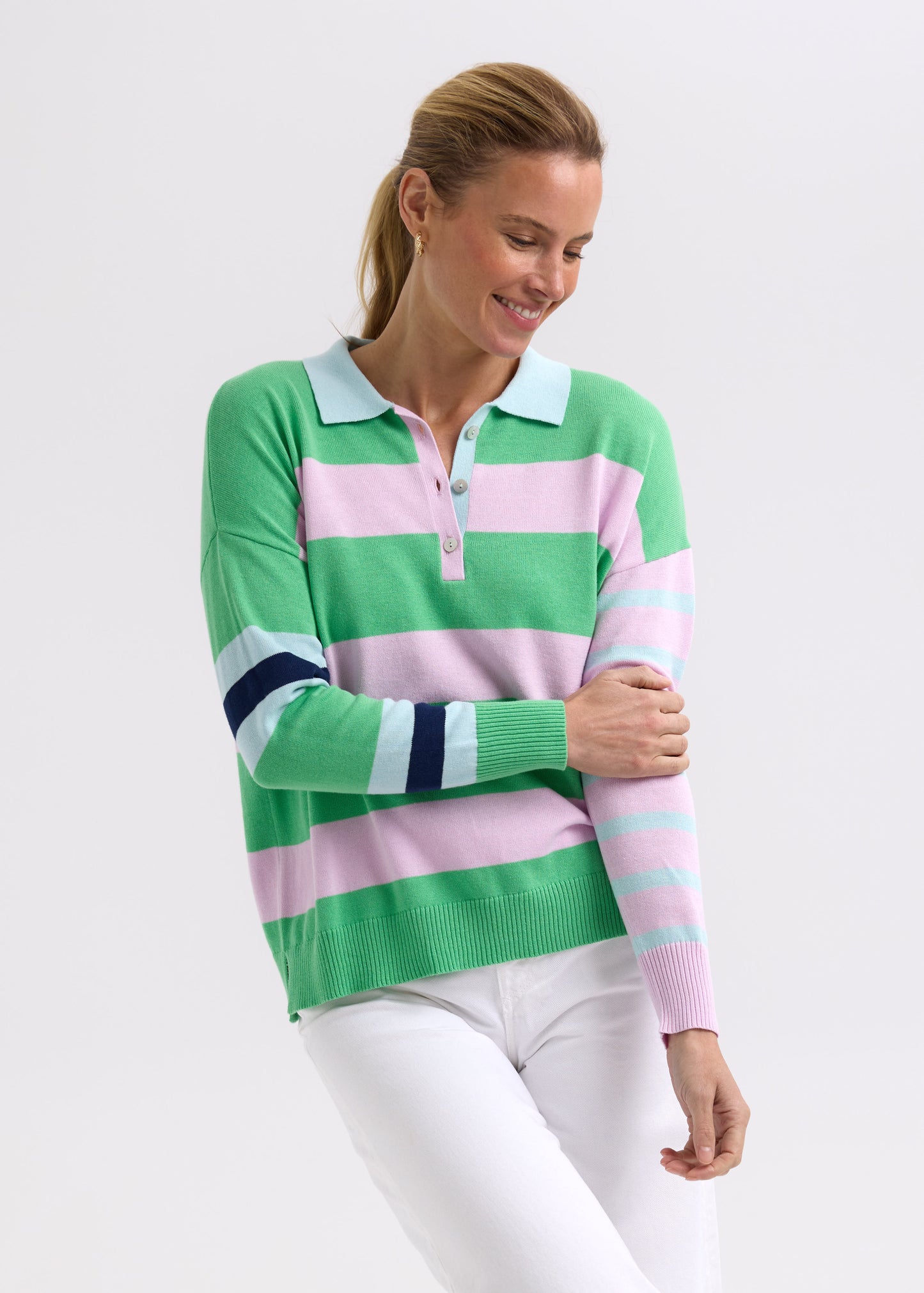 Zacket & Plover Blah Blah Rugby Top - Pink