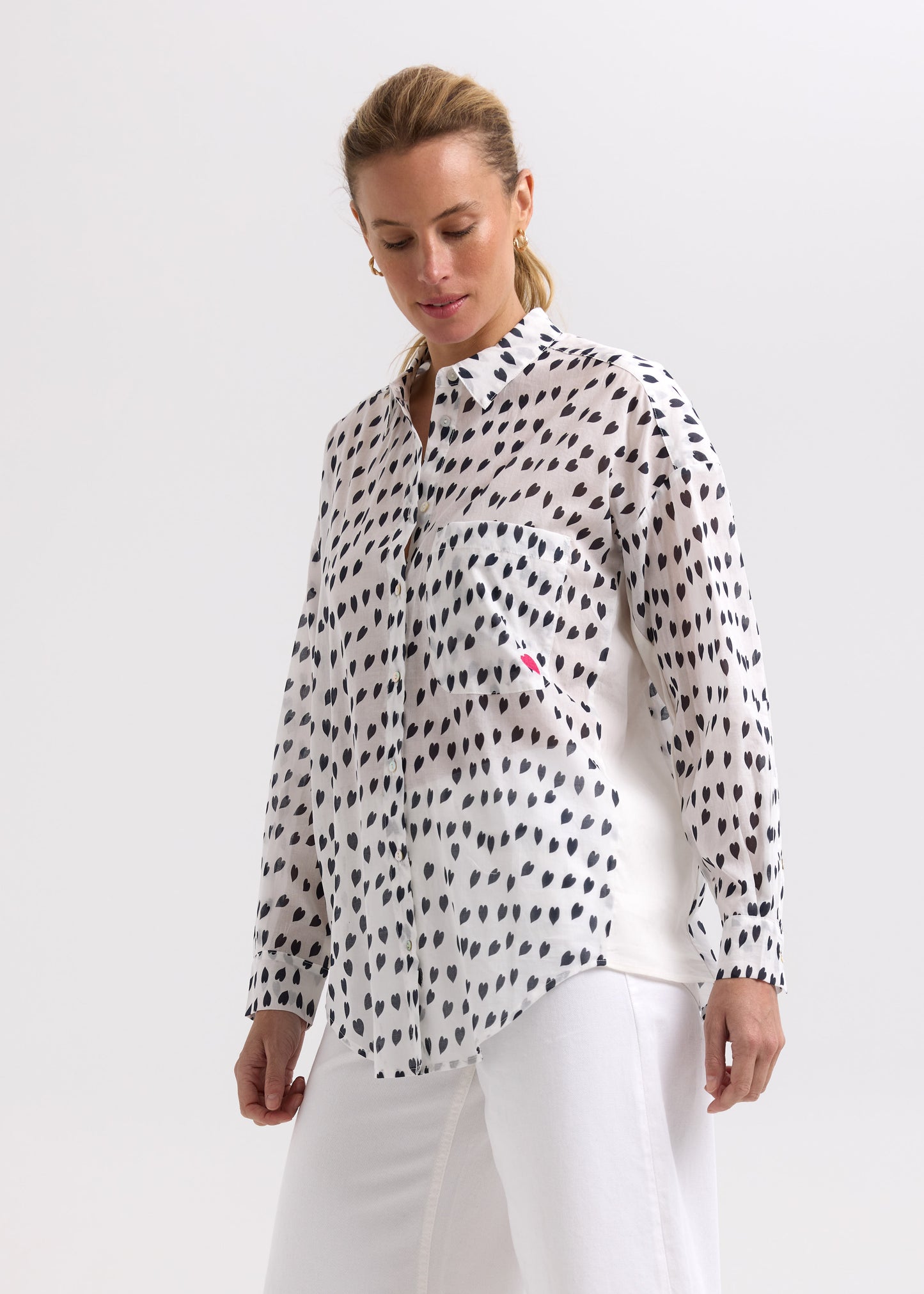 Zacket & Plover Cotton Voil White Love Shirt