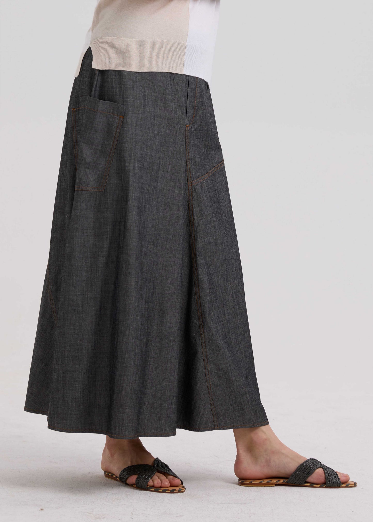 Zacket & Plover Industrial Denim Skirt