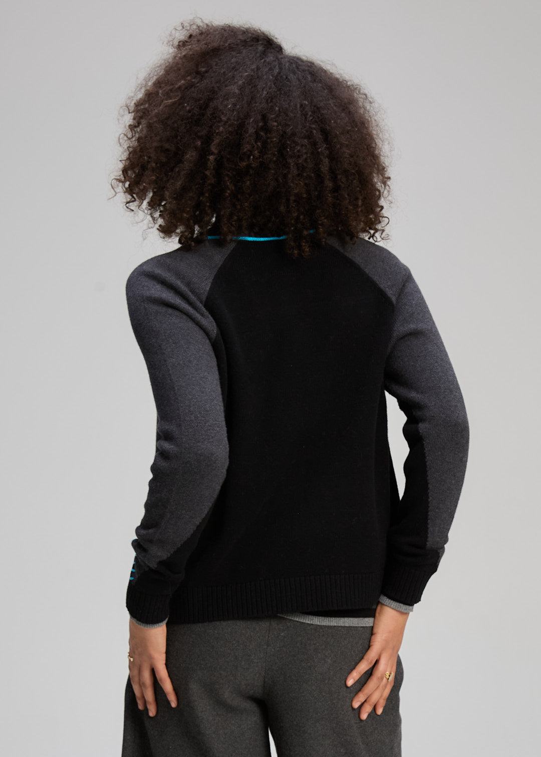 Z&P Dual Stitch Cardigan - Black