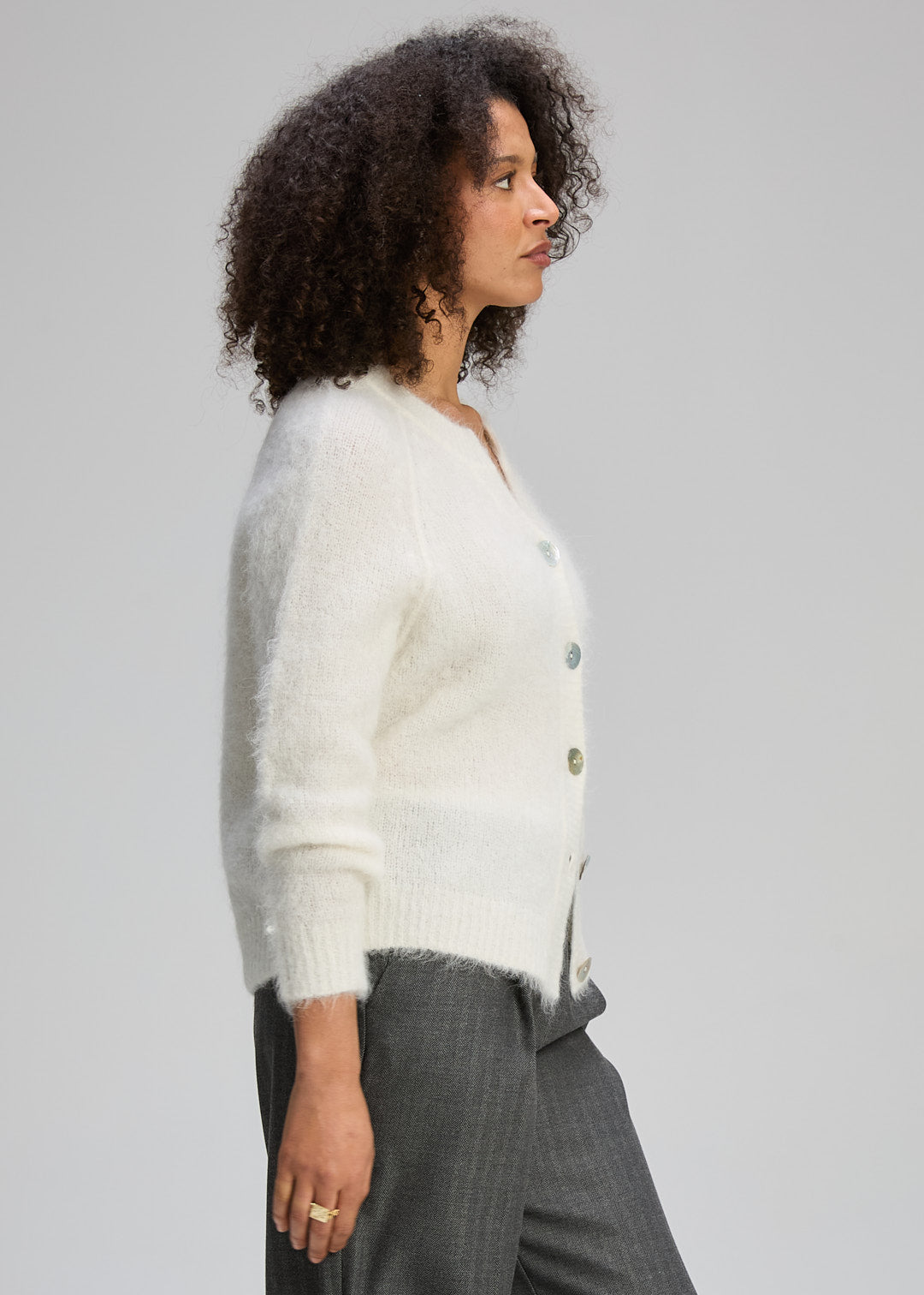 Z&P Alpaca Cardi - White