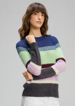 Z&P Kid Mohair Lines Crew -Lilac Mist