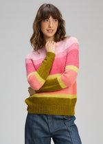 Z&P Kid Mohair Lines Crew - Neon Sorbet