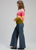 Z&P Kid Mohair Lines Crew - Neon Sorbet