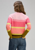 Z&P Kid Mohair Lines Crew - Neon Sorbet