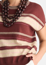 Zig Detail Top from Zacket & Plover - Sangria