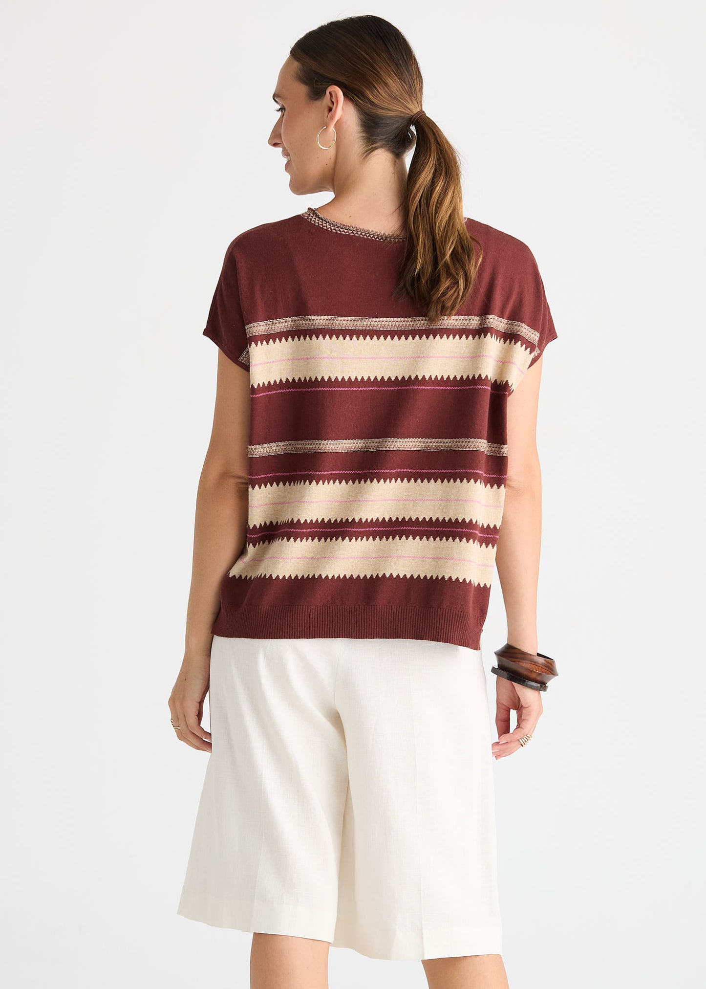 Zig Detail Top from Zacket & Plover - Sangria