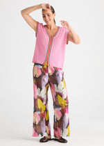 Crochet Trim Tank from Zacket & Plover - Begonia Park colour