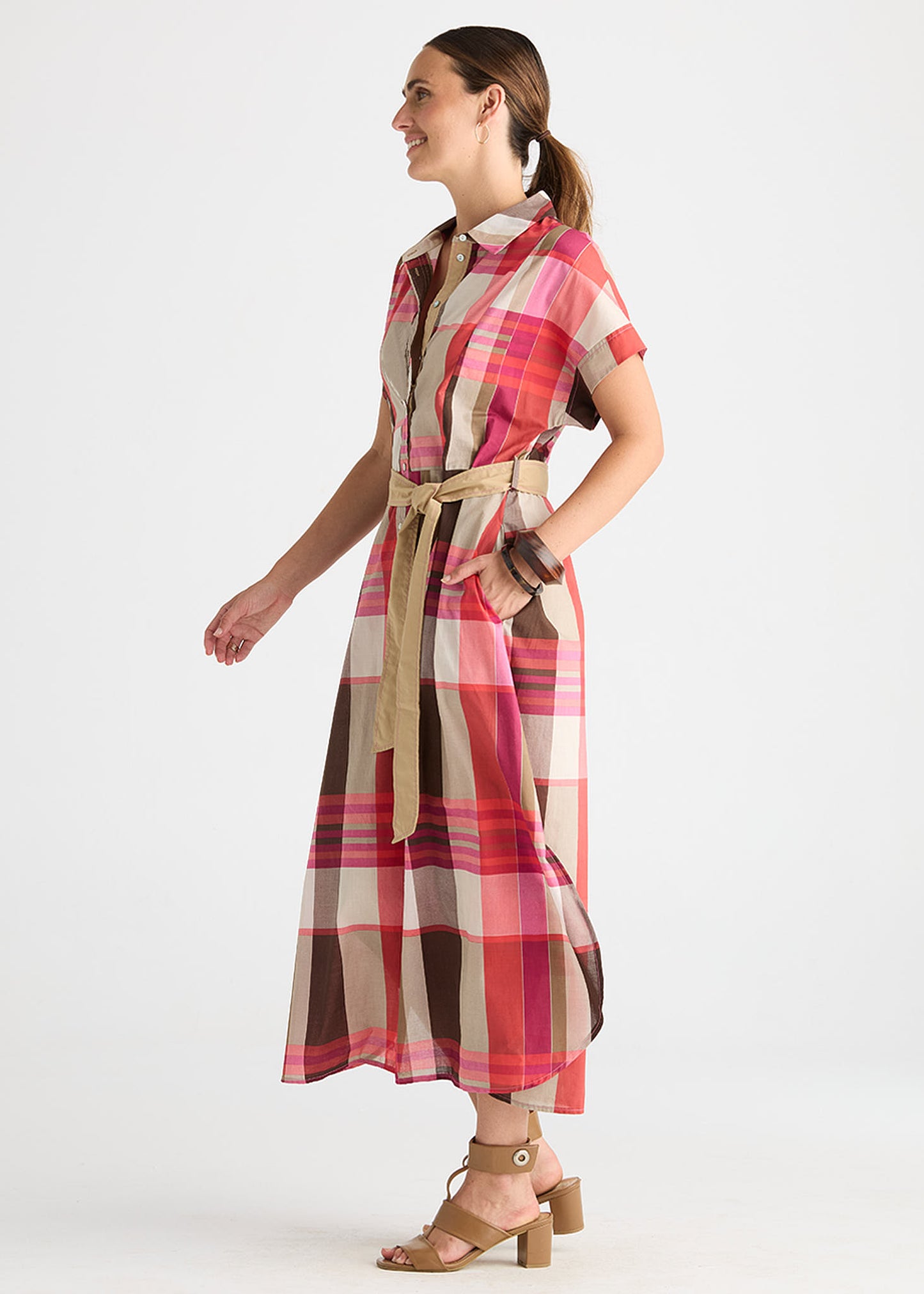 Checked Cotton Dress from Zacket & Plover