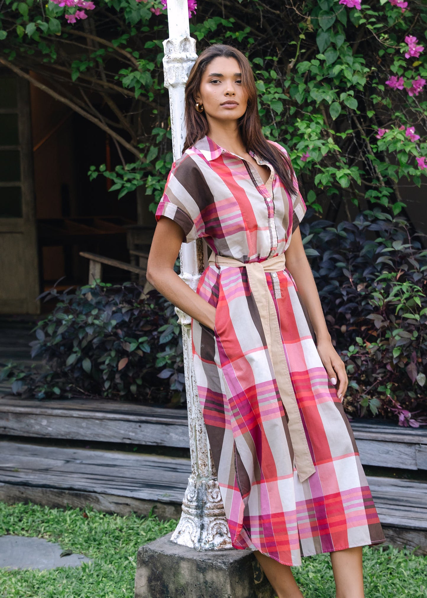 Checked Cotton Dress from Zacket & Plover