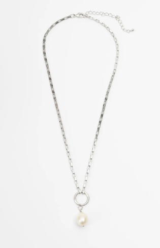 Amber Silver Necklace