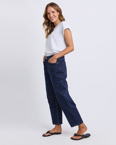 Foxwood Ambrose Barrel Jean - Indigo Denim