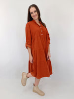 Laura Cord Baby Doll Dress