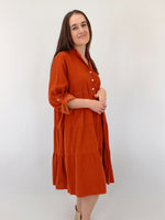 Laura Cord Baby Doll Dress