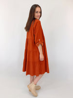 Laura Cord Baby Doll Dress