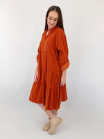 Laura Cord Baby Doll Dress