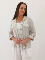 Roma Linen Shirt Jacket - Natural Linen