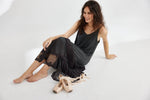 Evangeline Lace slip dress Mist Grey