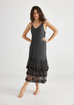 Evangeline Lace slip dress Mist Grey