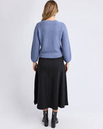 Foxwood Blair long sleeve knit top in Country Blue