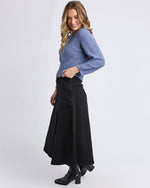 Foxwood Blair long sleeve knit top in Country Blue