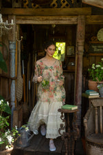 Ariel Chiffon Top - Marigold Rose Print
