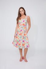 Sleeveless Floral Midi Dress