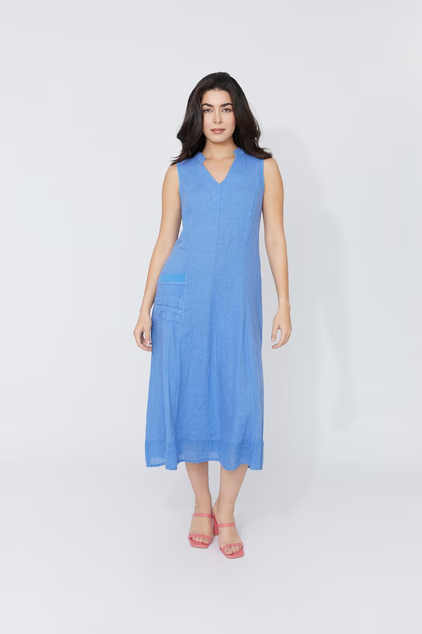 Sleeveless Linen Spliced Dress from Compli K