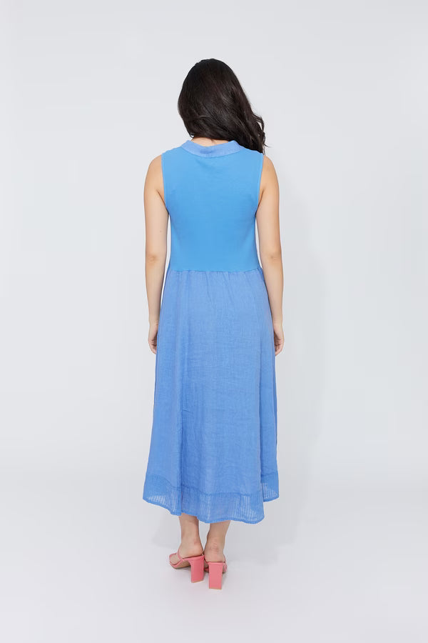Sleeveless Linen Spliced Dress from Compli K